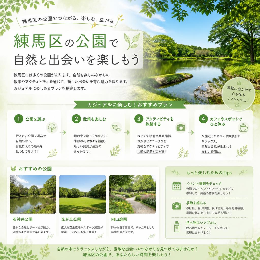 自然を感じる公園デート