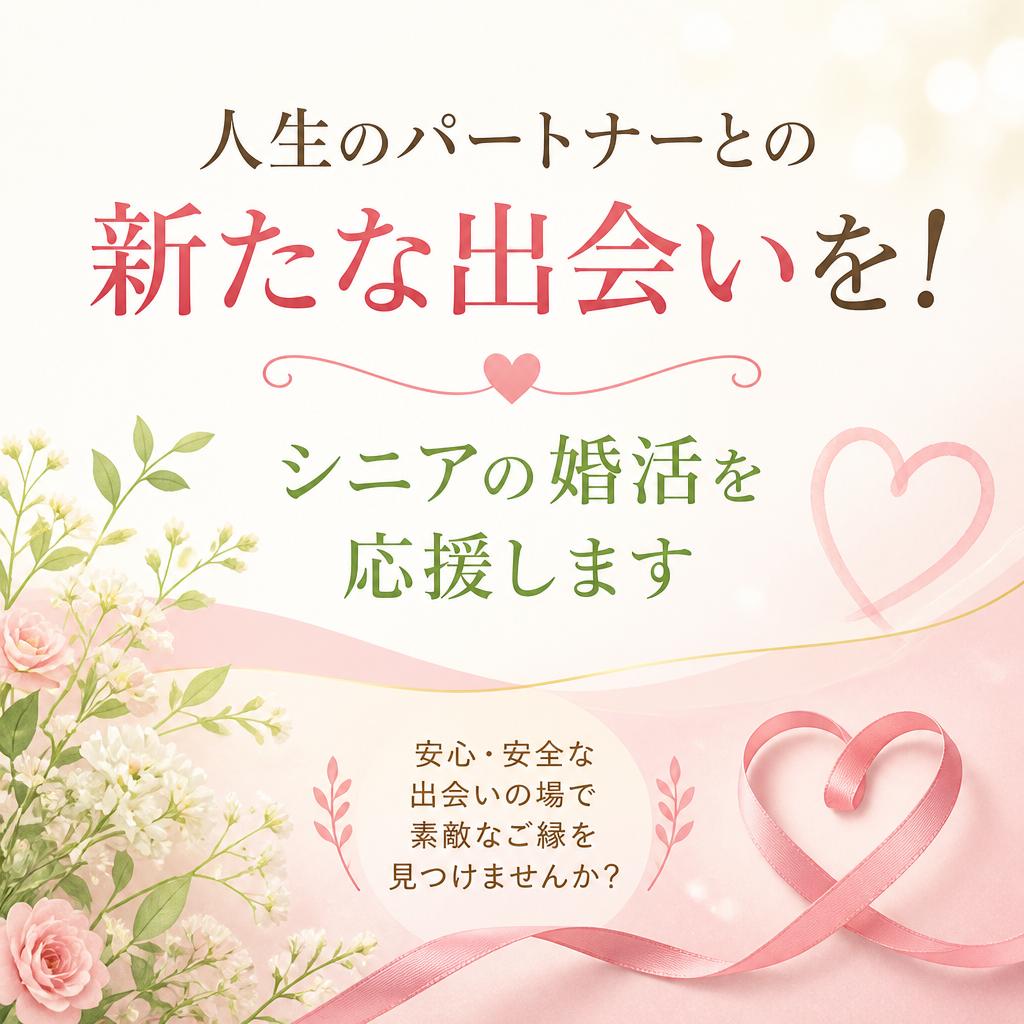 人生のパートナーとの新たな出会いを！シニアの婚活を応援します