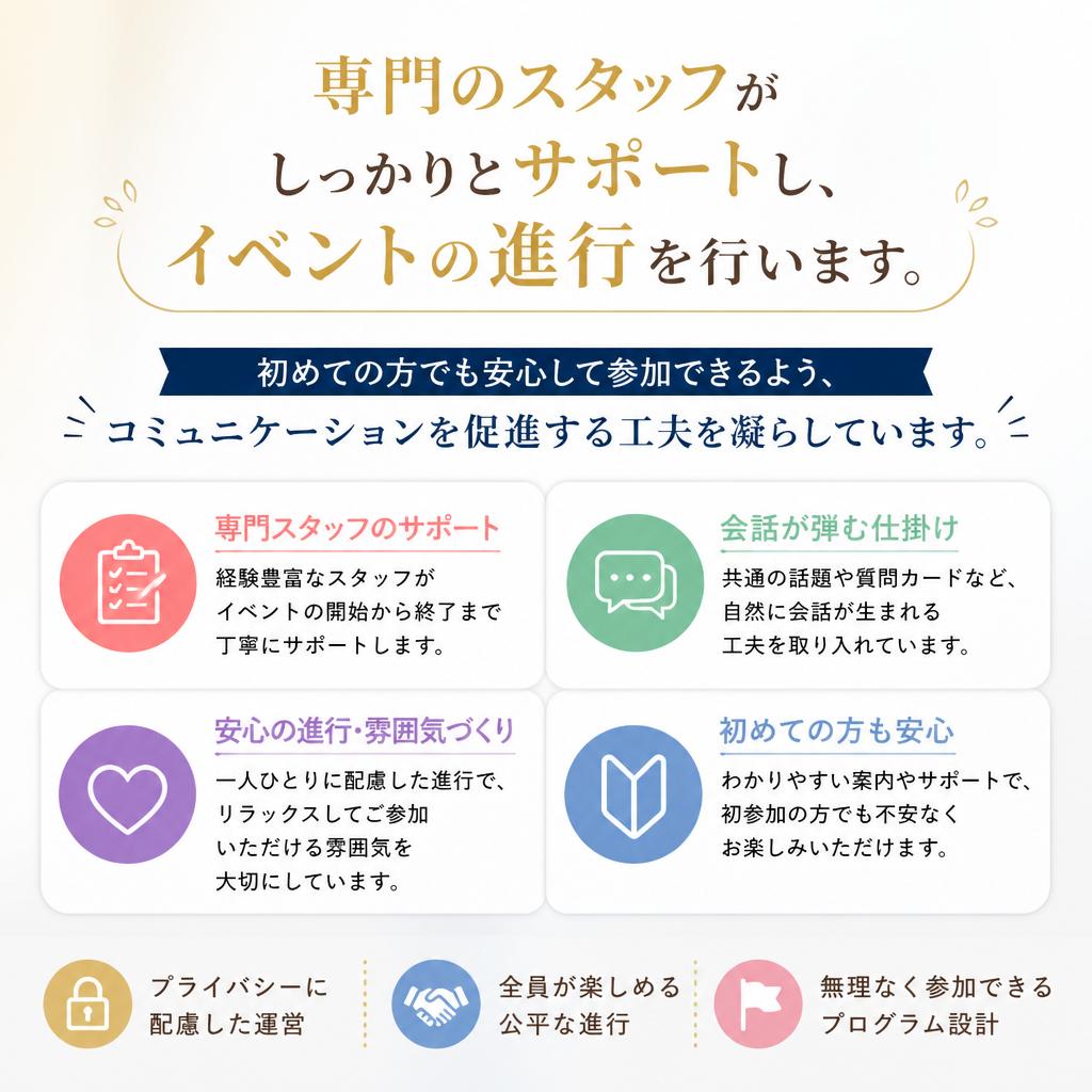 安心・安全な婚活環境