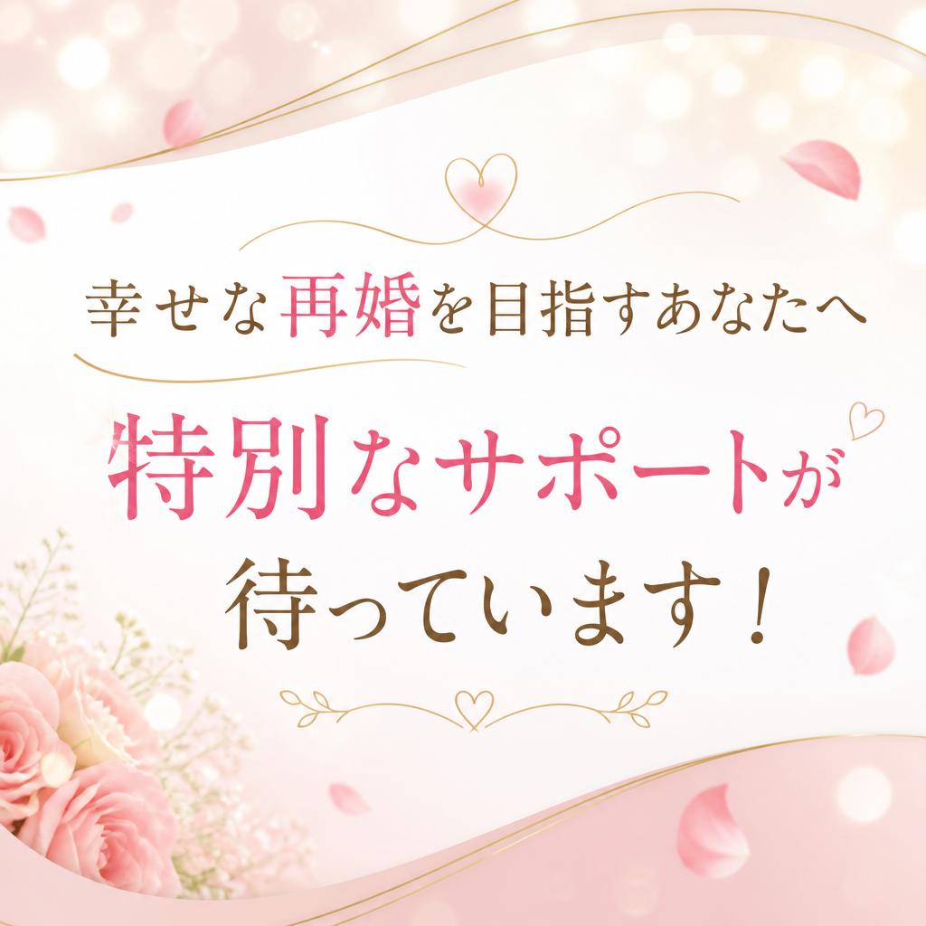 幸せな再婚を目指すあなたへ、特別なサポートが待っています！
