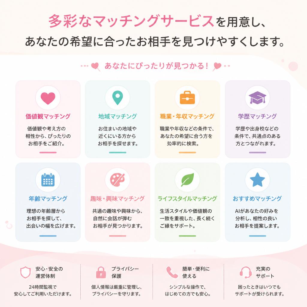 マッチングサービスの充実