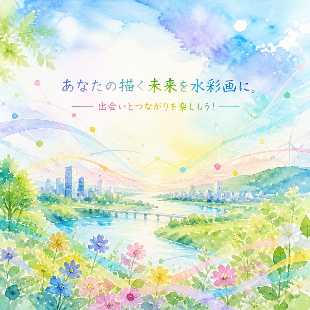 あなたの描く未来を水彩画に。出会いとつながりを楽しもう！